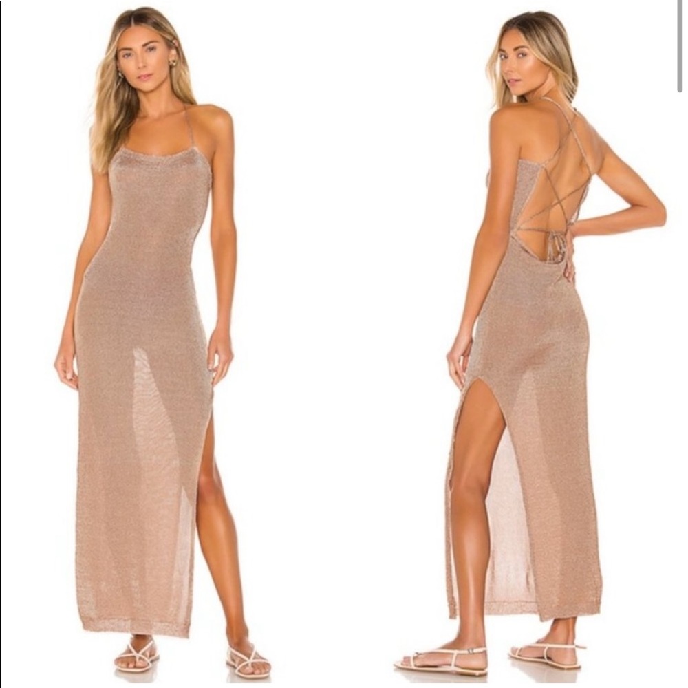 Lovers + Friends Soraya Good Maxi Dress XS Low cross back - COACHELLA